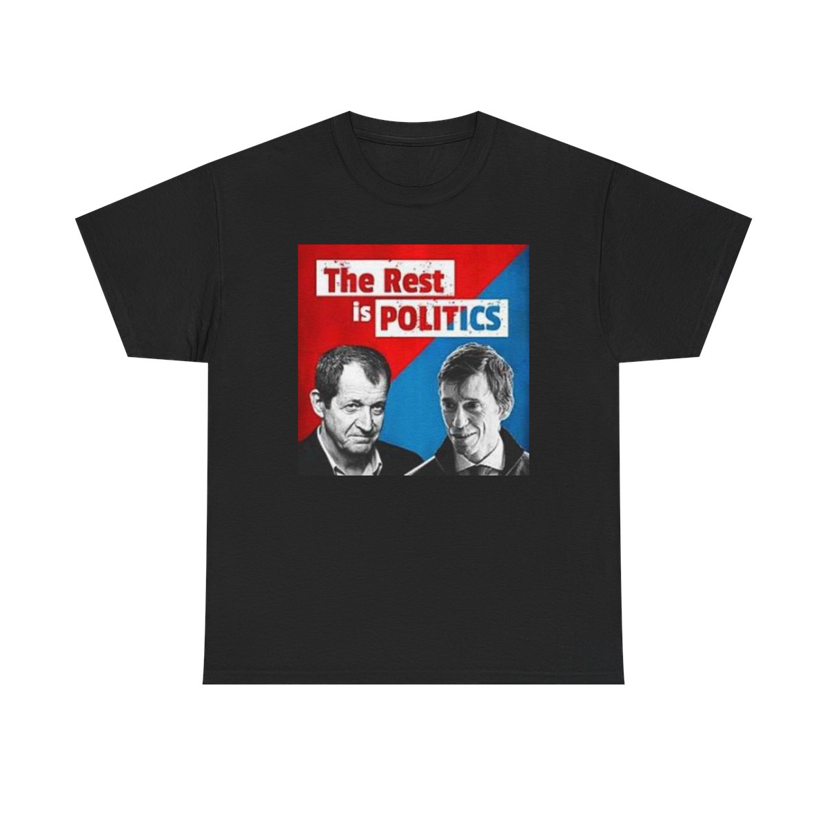 The Rest Is Politics T-Shirt | Political Podcast Artwork Tee | The Rest is Politics Podcast - alternate angle 2, merchandise