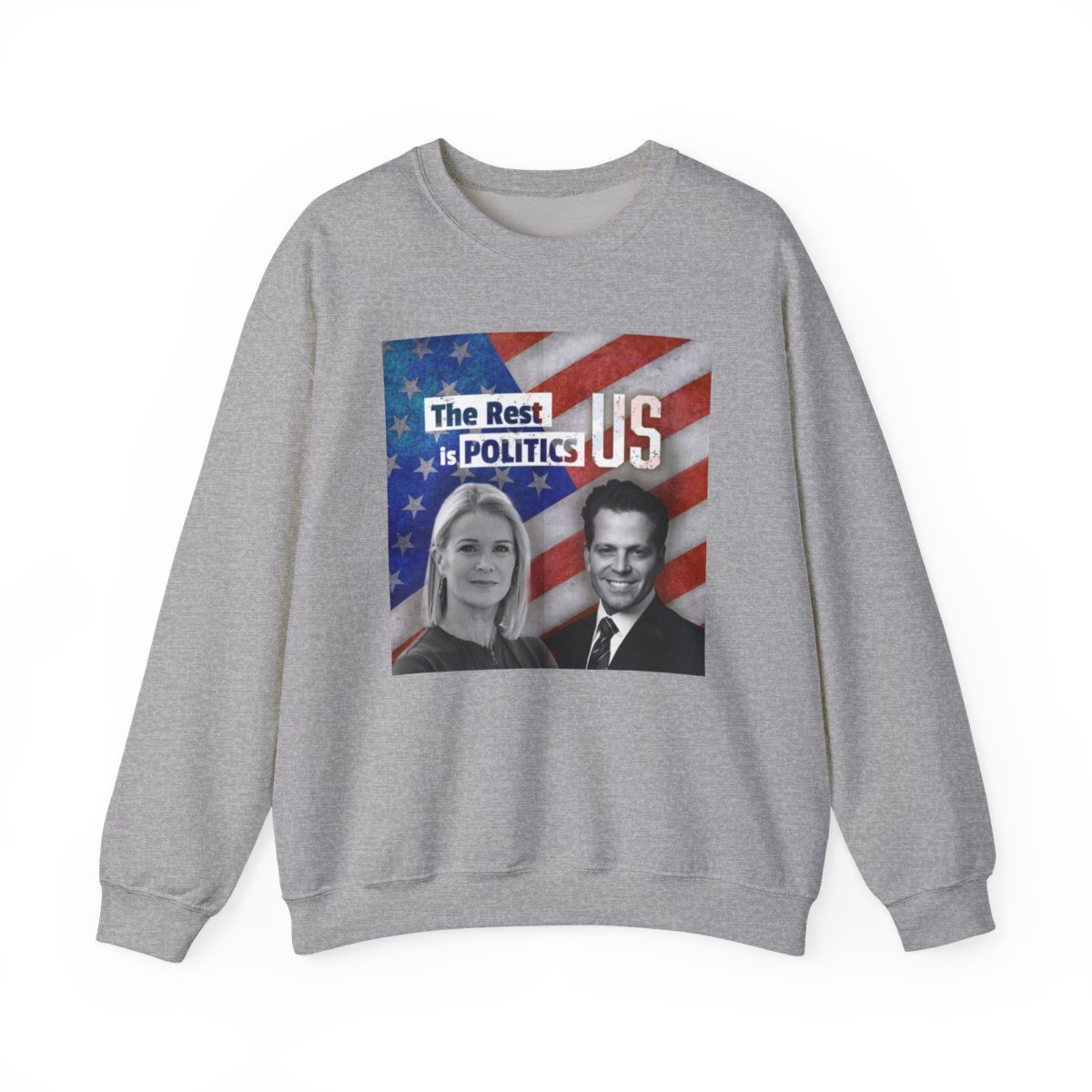 The Rest Is Politics US Sweatshirt | American Flag Political Podcast Merch | The Rest is Politics Podcast - alternate angle 3, merchandise