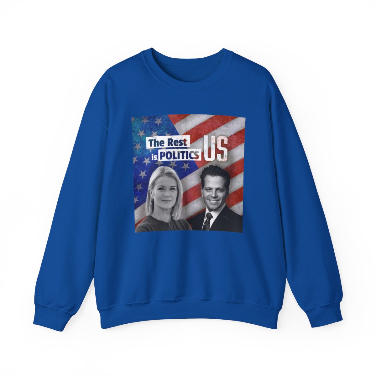 The Rest Is Politics US Sweatshirt | American Flag Political Podcast Merch | The Rest is Politics Podcast - alternate angle 5, merchandise