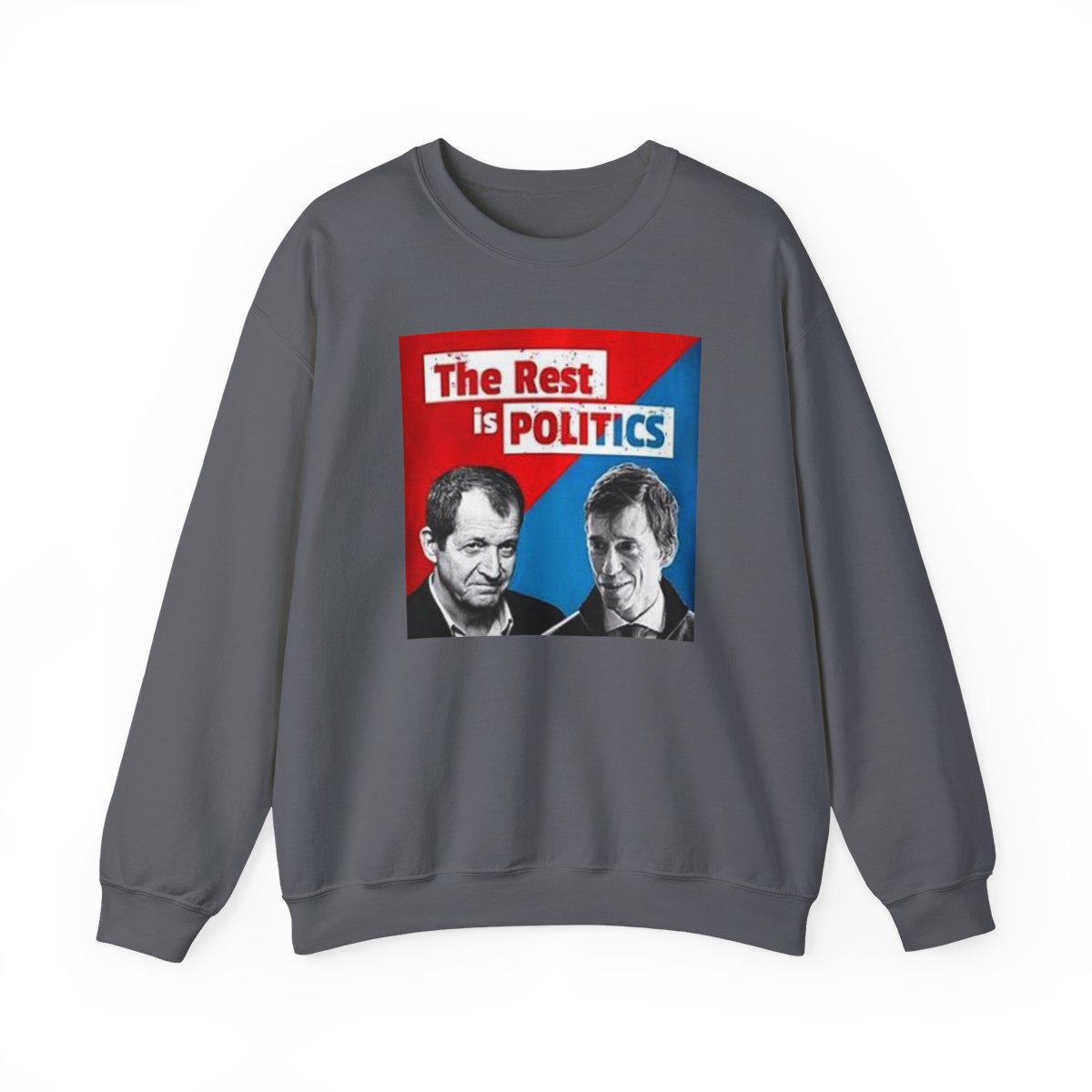 The Rest is Politics Sweatshirt | Political Podcast Artwork, Red Blue Retro Design | The Rest is Politics Podcast - Official Sweatshirts merchandise