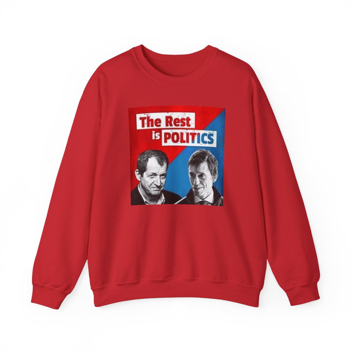 The Rest is Politics Sweatshirt | Political Podcast Artwork, Red Blue Retro Design | The Rest is Politics Podcast - alternate angle 5, merchandise
