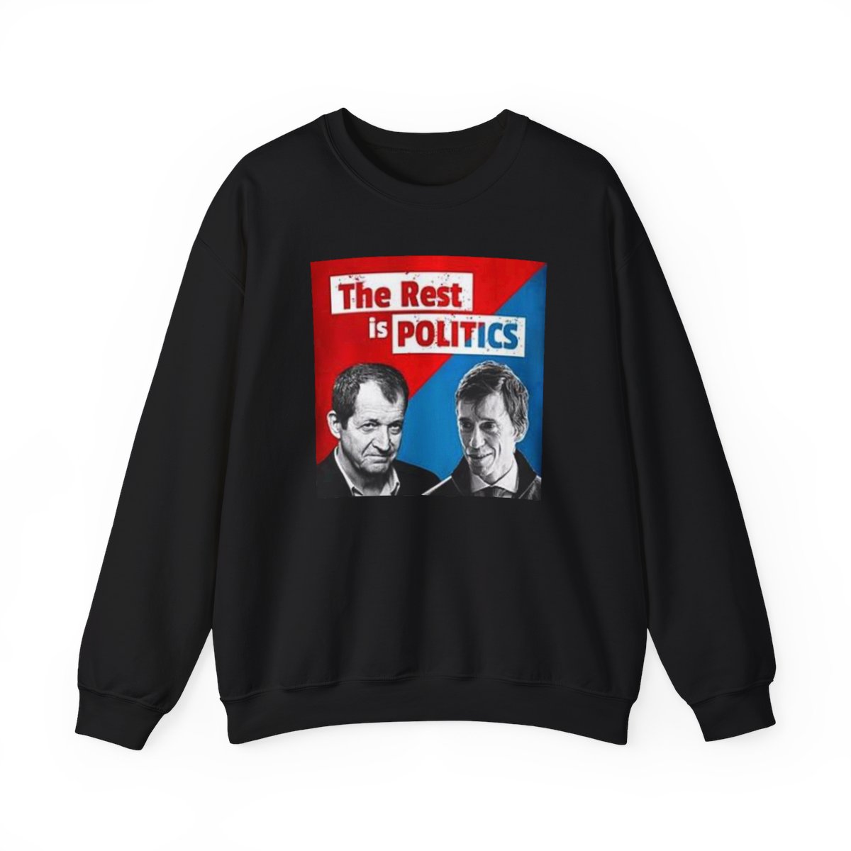 The Rest is Politics Sweatshirt | Political Podcast Artwork, Red Blue Retro Design | The Rest is Politics Podcast