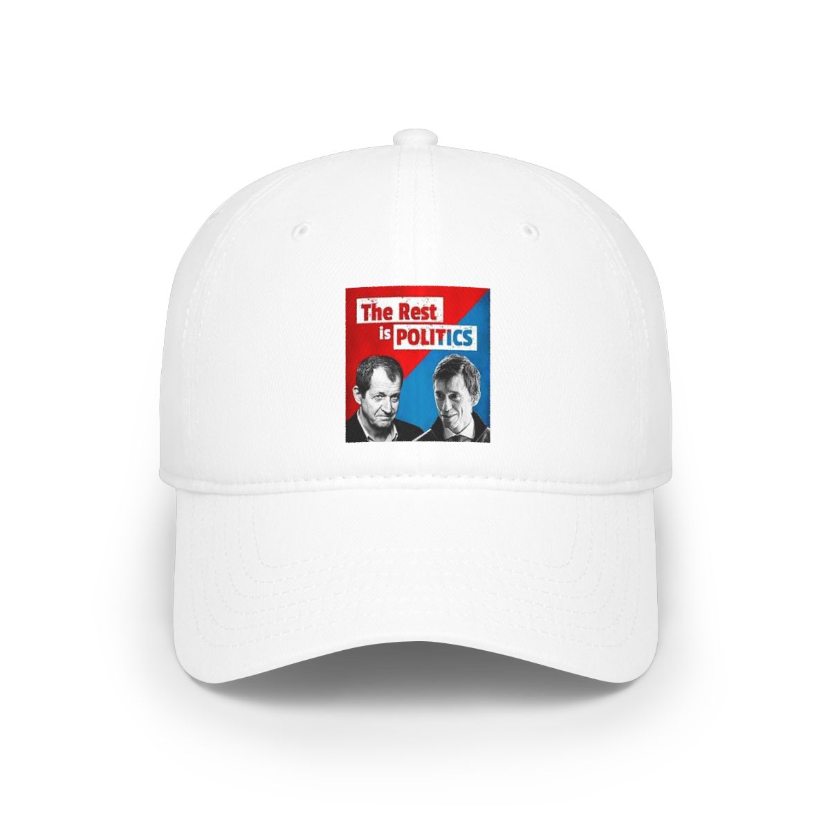 The Rest Is Politics Cap | Podcast Logo Baseball Cap, Red | The Rest is Politics Podcast