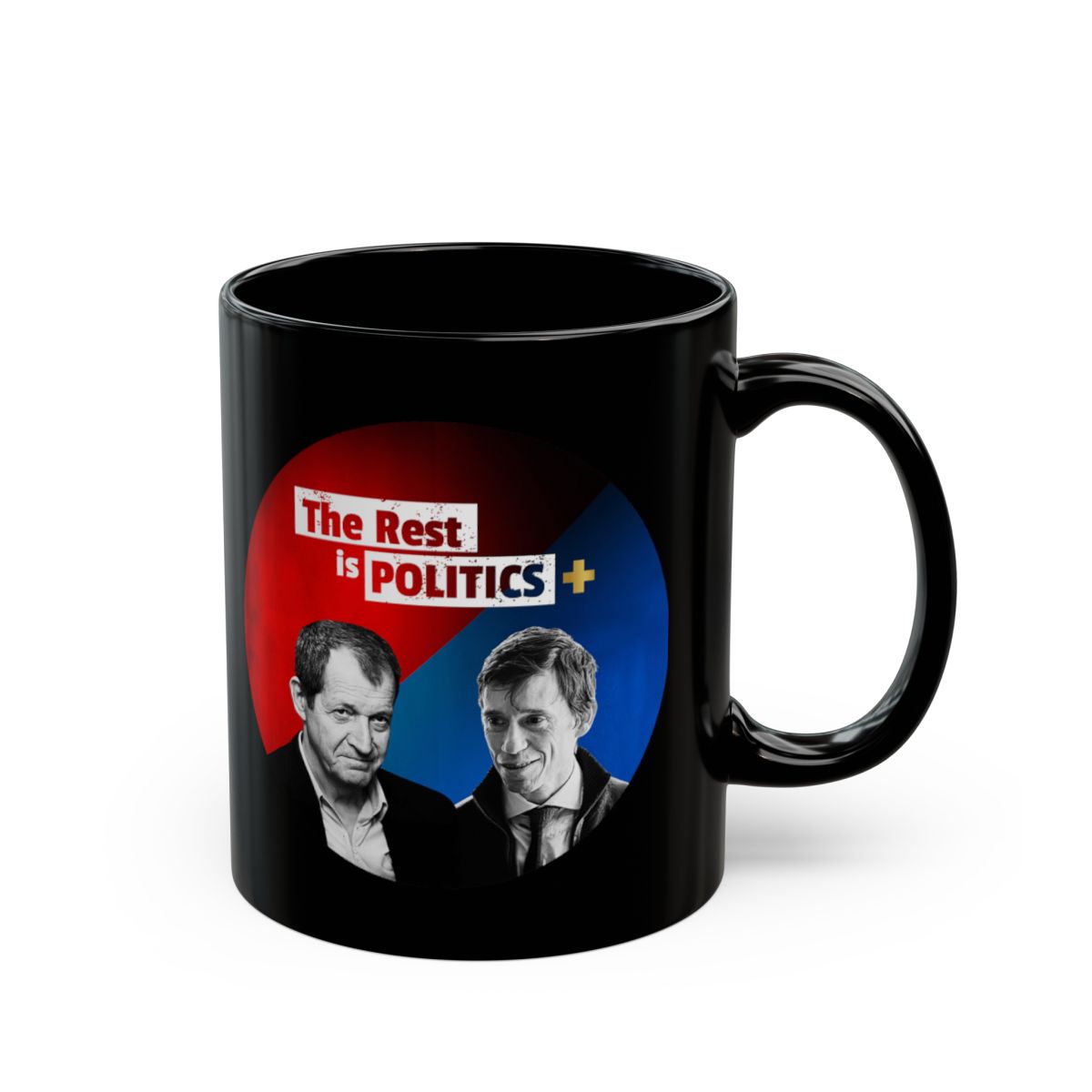 The Rest Is Politics Mug | Black Ceramic Coffee Cup | The Rest is Politics Podcast