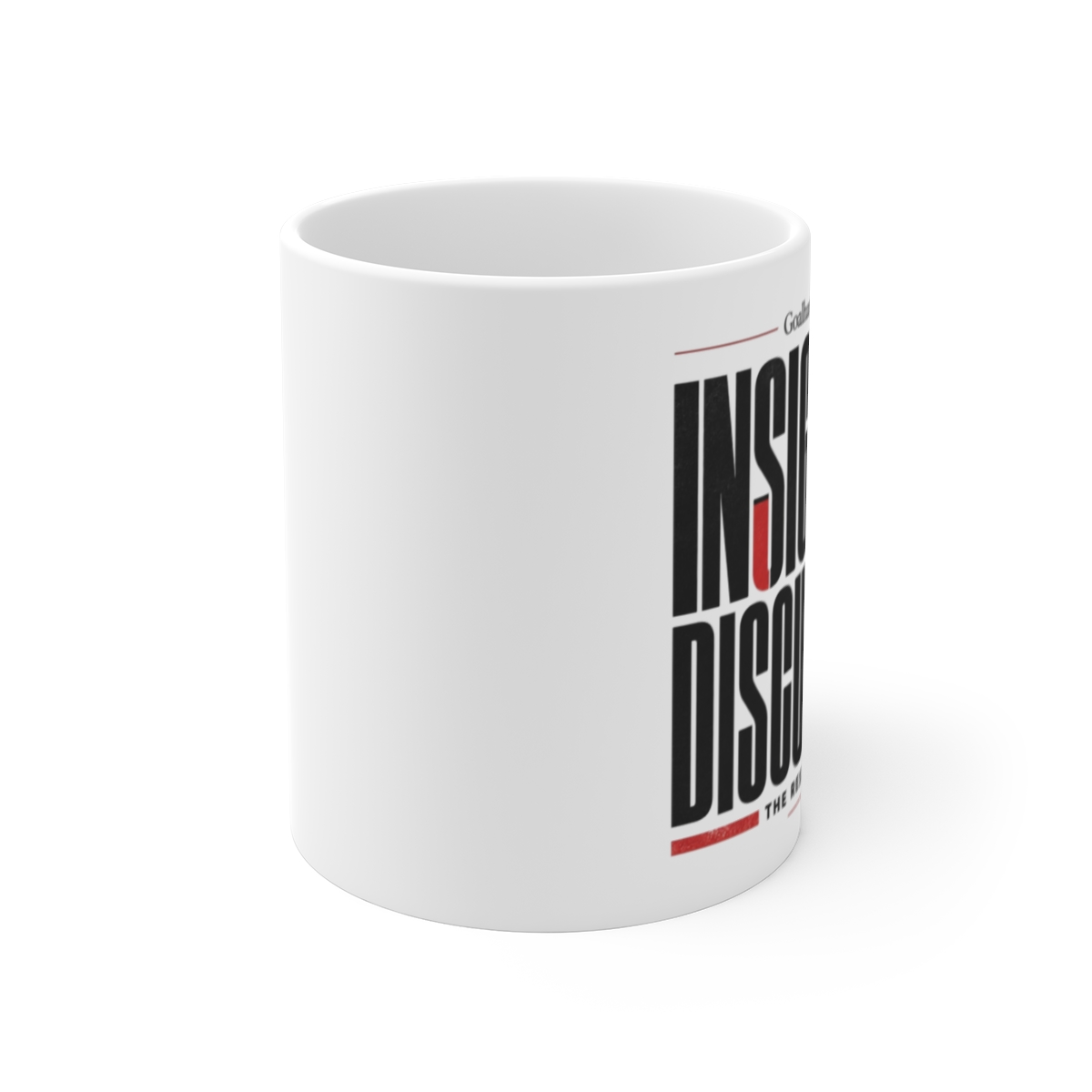 The Rest Is Politics "Insightful Discussions" White Mug - alternate angle 1, merchandise