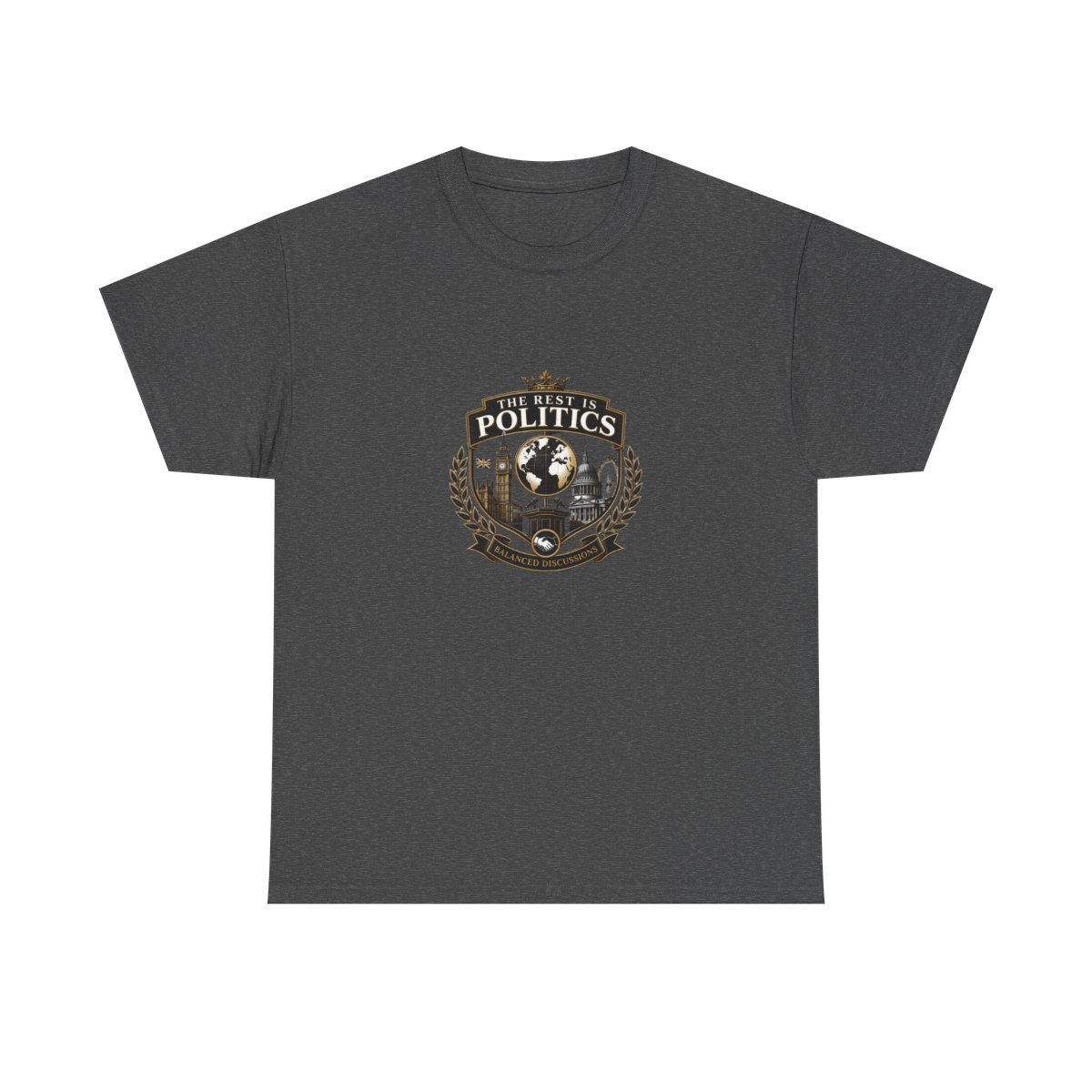 The Rest Is Politics "BALANCED DISCUSSIONS" Unisex Tee - alternate angle 5, merchandise