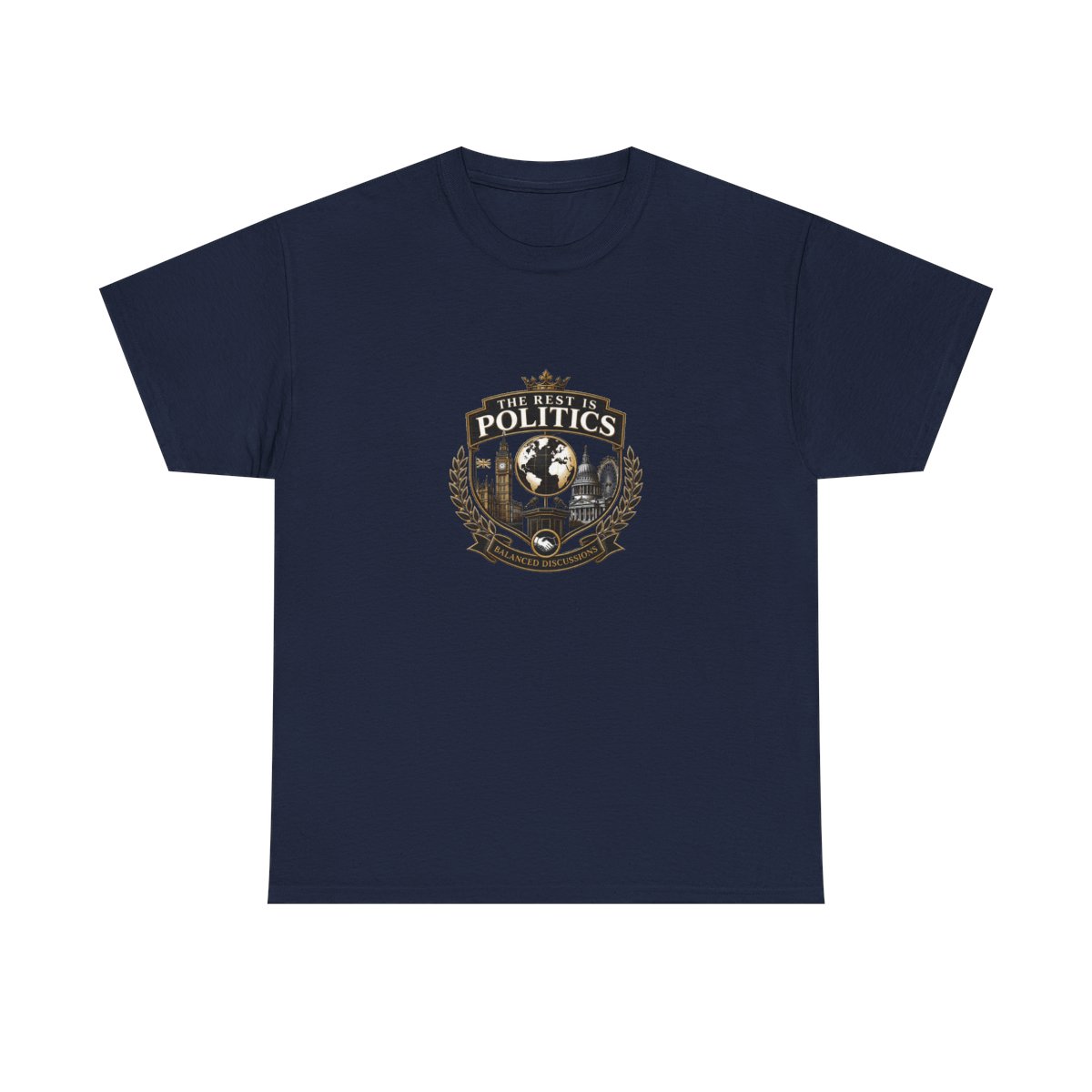 The Rest Is Politics "BALANCED DISCUSSIONS" Unisex Tee - alternate angle 2, merchandise