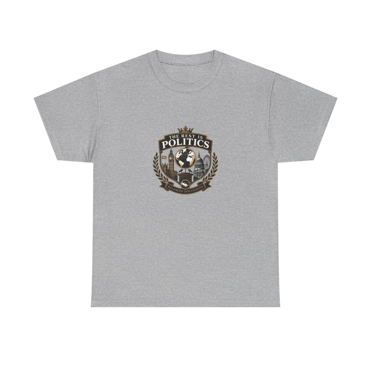 The Rest Is Politics "BALANCED DISCUSSIONS" Unisex Tee - alternate angle 4, merchandise