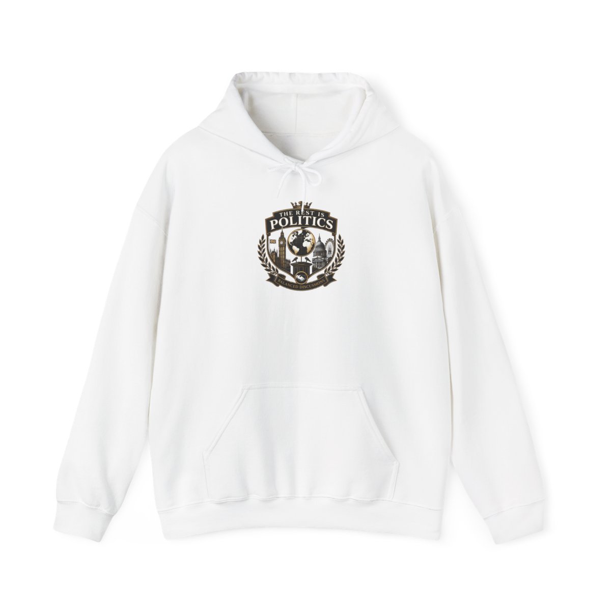 The Rest Is Politics "BALANCED DISCUSSIONS" Hoodie - alternate angle 2, merchandise